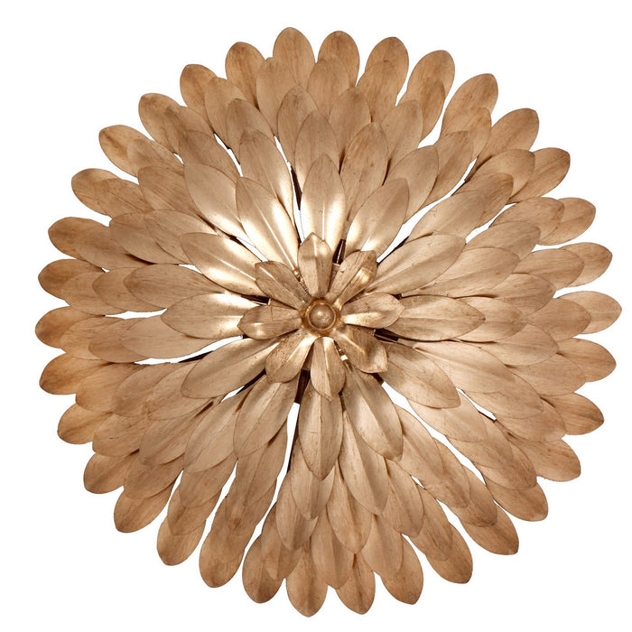 Crystorama 505-GA Four Light Semi Flush Mount, Antique Gold