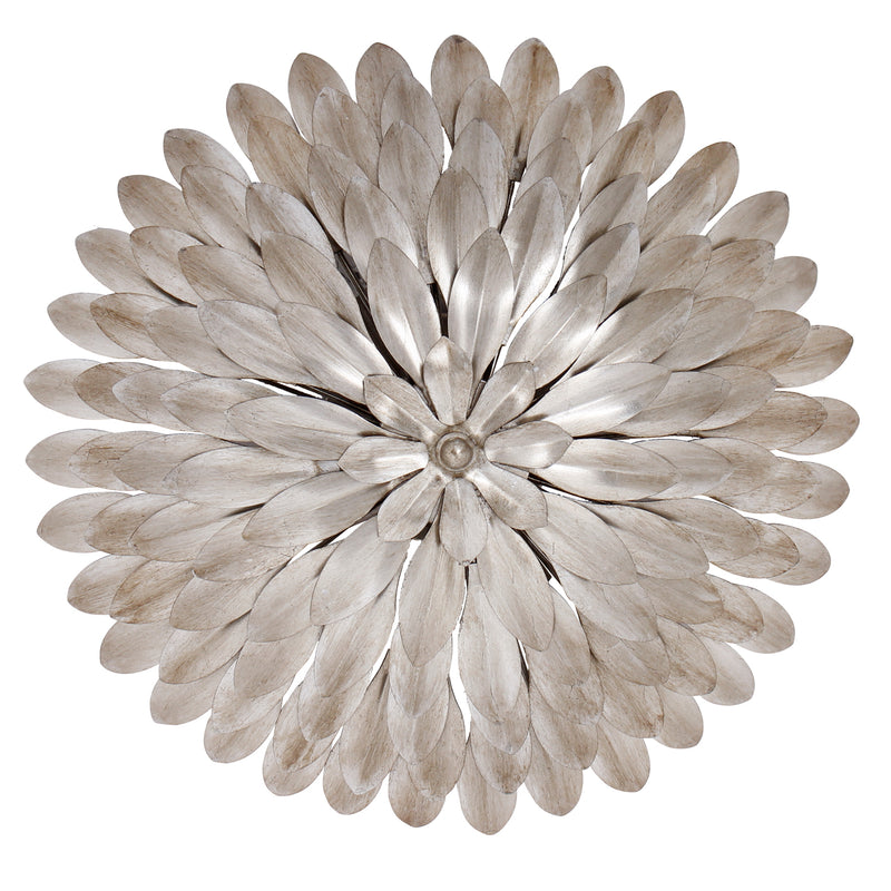 Crystorama 505-SA Four Light Semi Flush Mount, Antique Silver