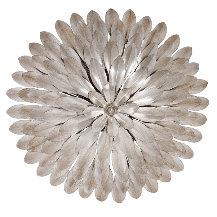 Crystorama 505-SA Four Light Semi Flush Mount, Antique Silver