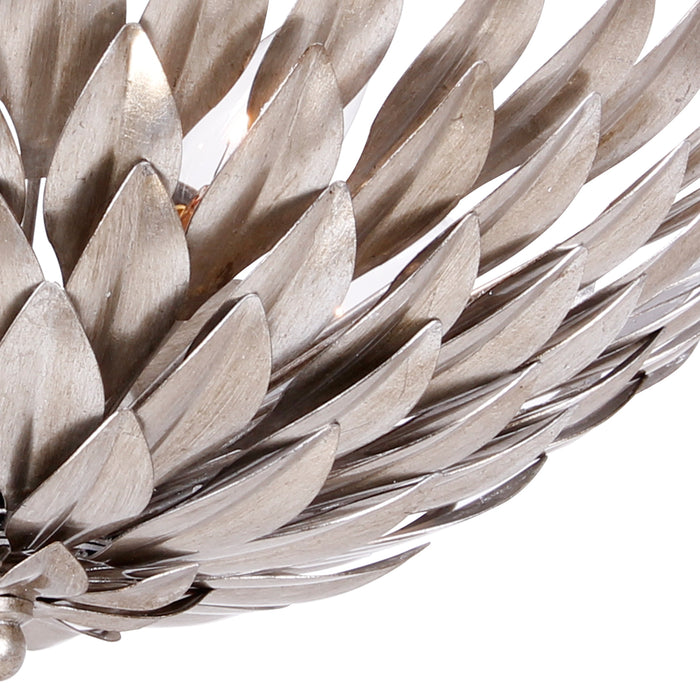 Crystorama 505-SA Four Light Semi Flush Mount, Antique Silver