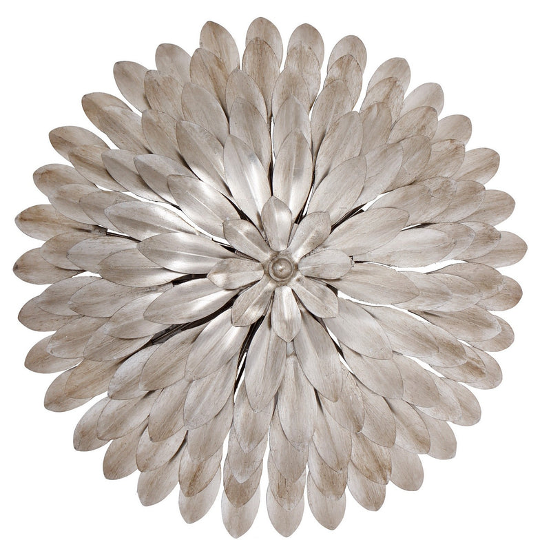 Crystorama 505-SA Four Light Semi Flush Mount, Antique Silver