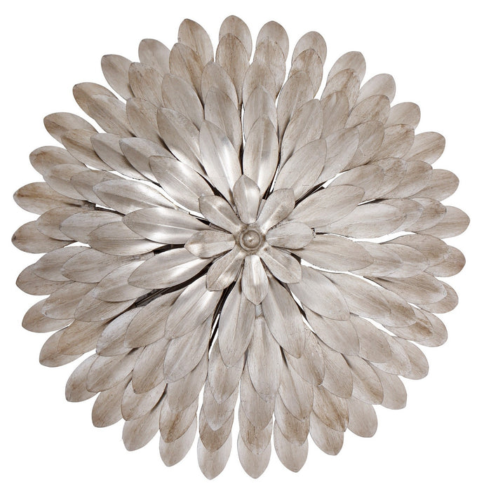 Crystorama 505-SA Four Light Semi Flush Mount, Antique Silver