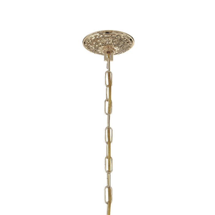 Crystorama 5085-PB-CL-MWP Five Light Chandelier, Polished Brass