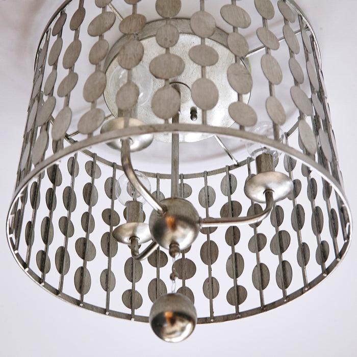 Crystorama 544-SA Three Light Ceiling Mount, Antique Silver