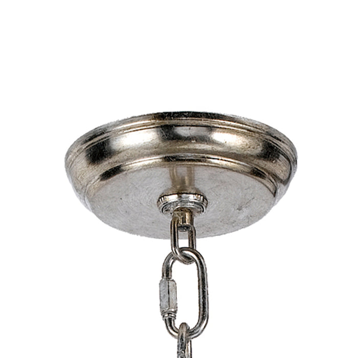 Crystorama 545-SA Five Light Chandelier, Antique Silver