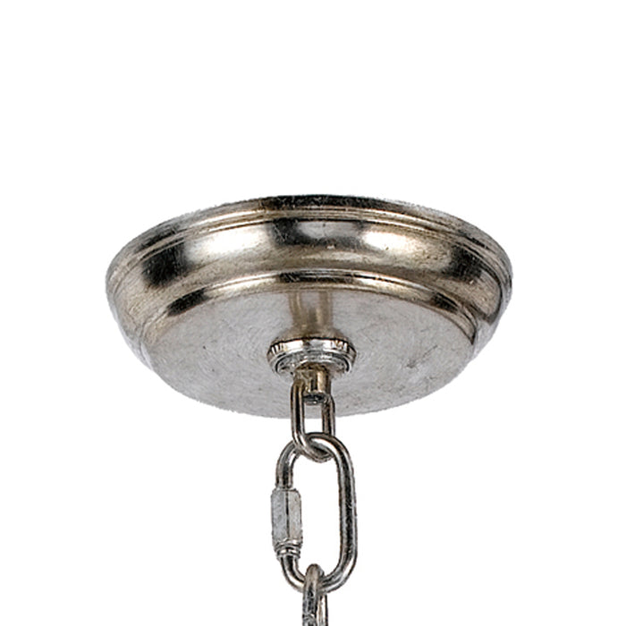Crystorama 546-SA Six Light Chandelier, Antique Silver