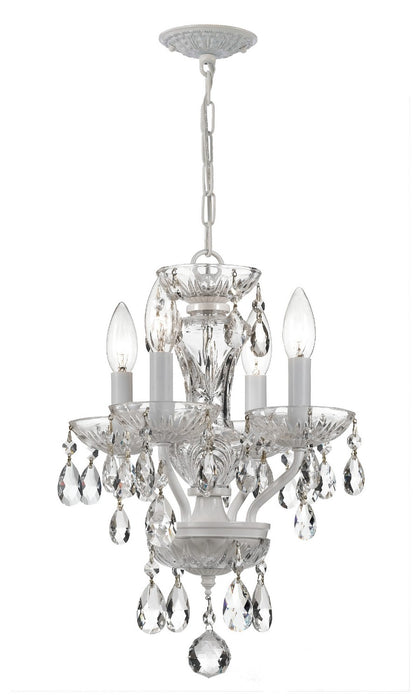Crystorama 5534-WW-CL-MWP Four Light Mini Chandelier, Wet White