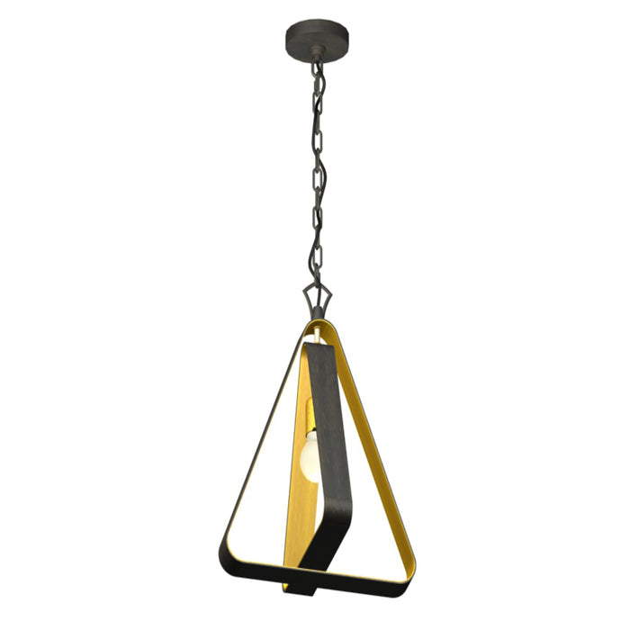 Crystorama 591-EB-GA One Light Mini Chandelier, English Bronze / Antique Gold