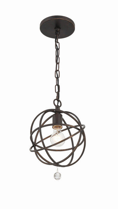 Crystorama 9220-EB One Light Pendant, English Bronze