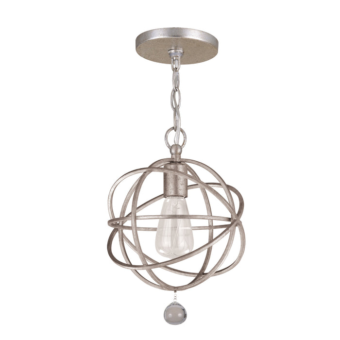 Crystorama 9220-OS One Light Pendant, Olde Silver