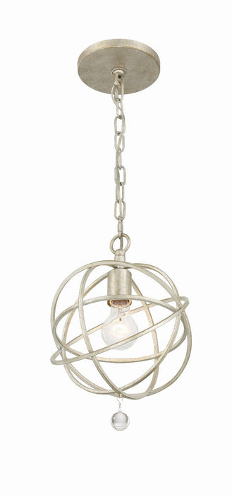 Crystorama 9220-OS One Light Pendant, Olde Silver
