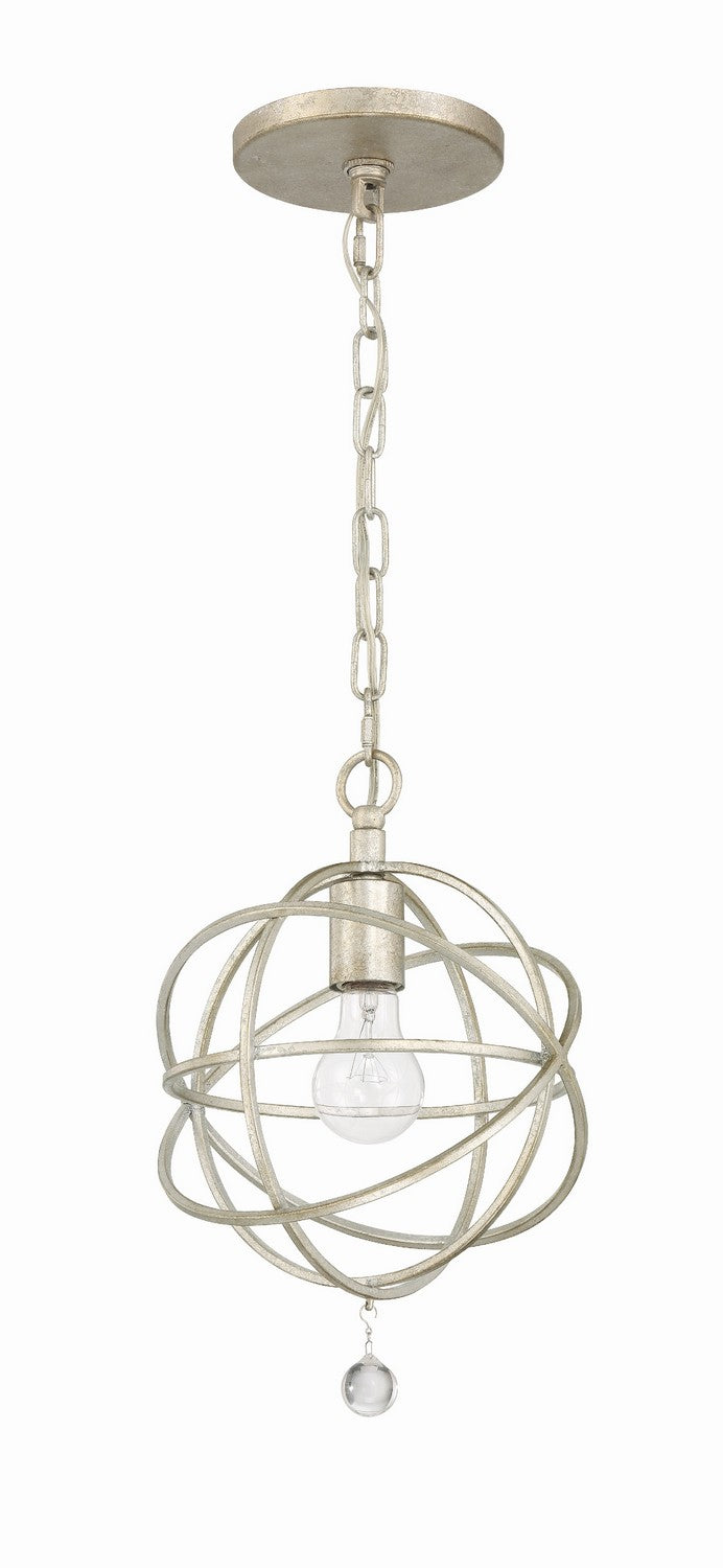 Crystorama 9220-OS One Light Pendant, Olde Silver