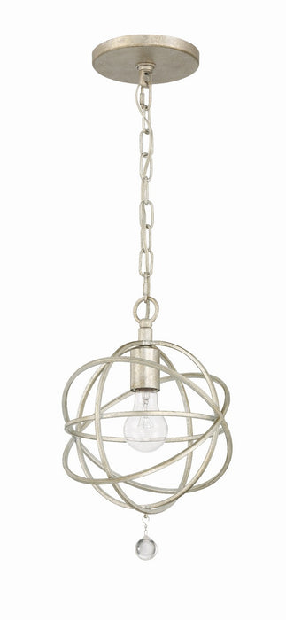 Crystorama 9220-OS One Light Pendant, Olde Silver