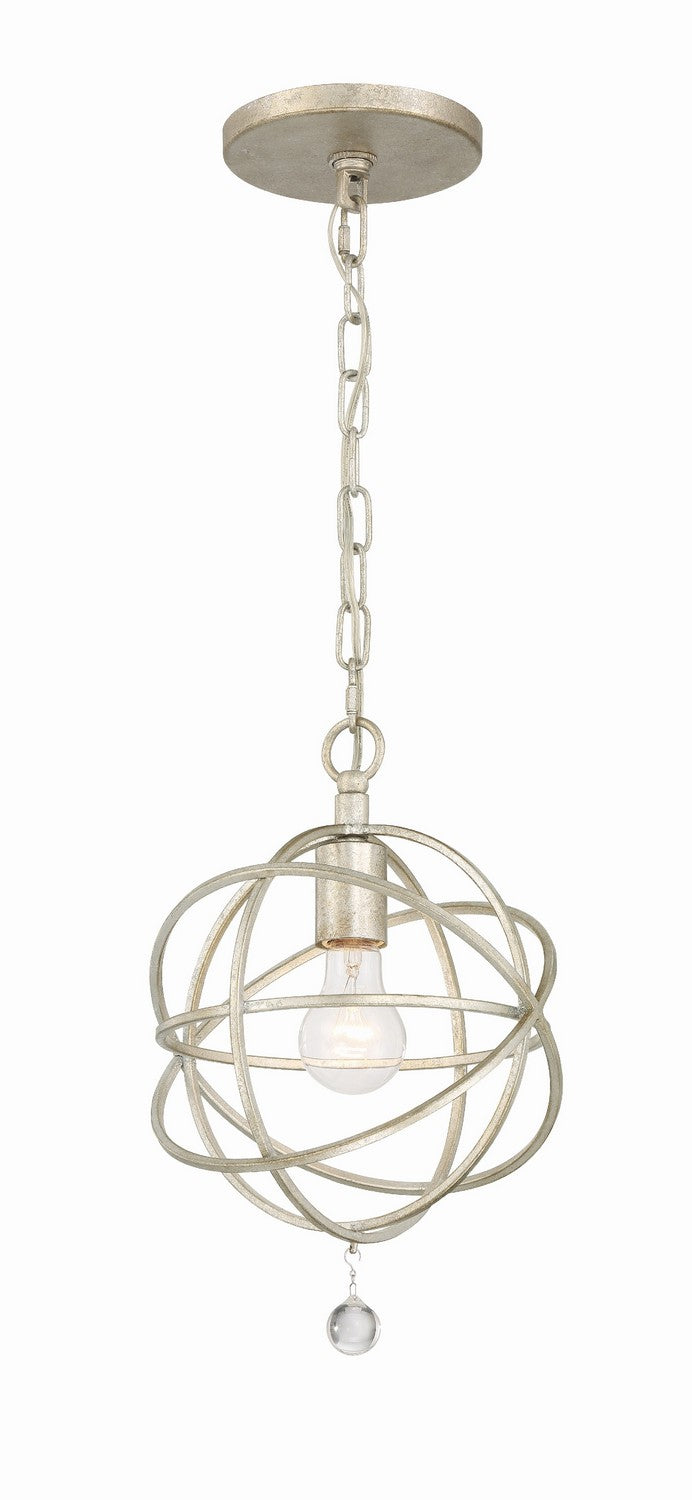 Crystorama 9220-OS One Light Pendant, Olde Silver
