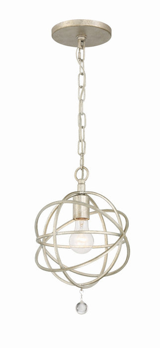 Crystorama 9220-OS One Light Pendant, Olde Silver