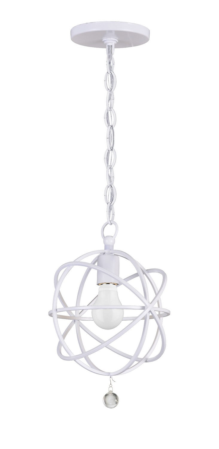 Crystorama 9220-WW One Light Pendant, Wet White