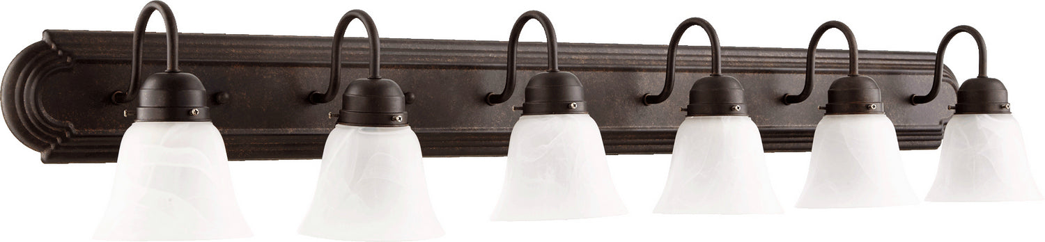 Quorum 5094-6-144 Six Light Vanity, Toasted Sienna