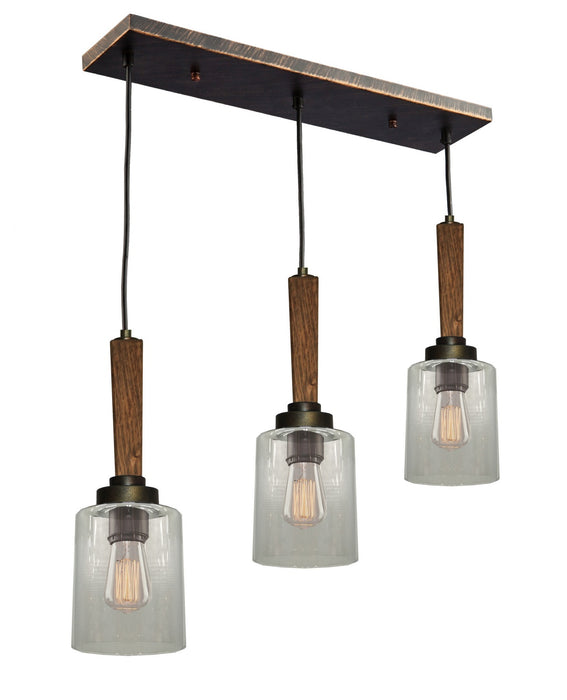 Artcraft AC10143BB Three Light Island Pendant, Burnished Brass