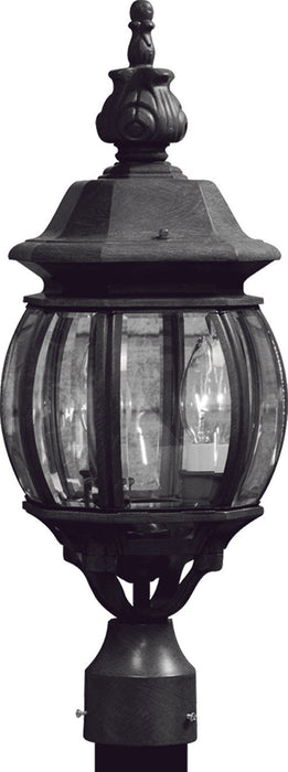 Artcraft AC8363BK Three Light Outdoor Post Mount, Black