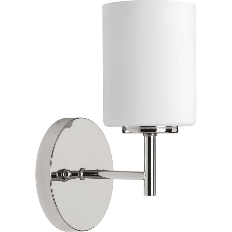 Progress Lighting P2131-104 One Light Bath Bracket, Polished Nickel