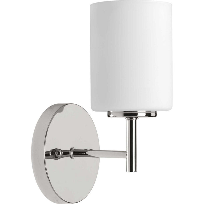 Progress Lighting P2131-104 One Light Bath Bracket, Polished Nickel