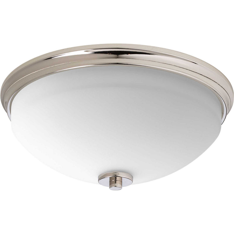 Progress Lighting P3423-104 Two Light Flush Mount, Polished Nickel