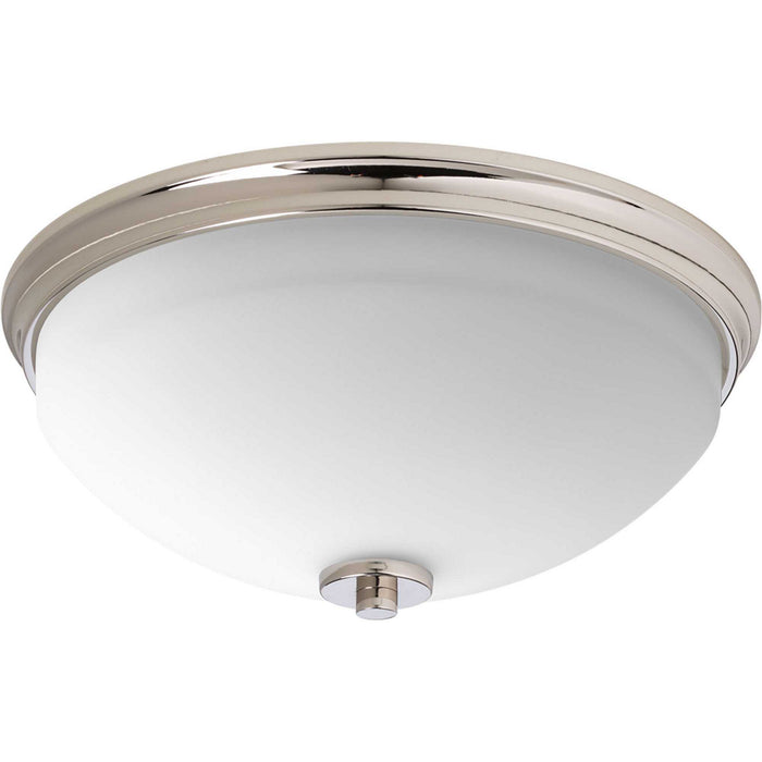 Progress Lighting P3423-104 Two Light Flush Mount, Polished Nickel