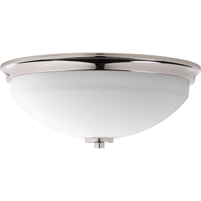 Progress Lighting P3423-104 Two Light Flush Mount, Polished Nickel