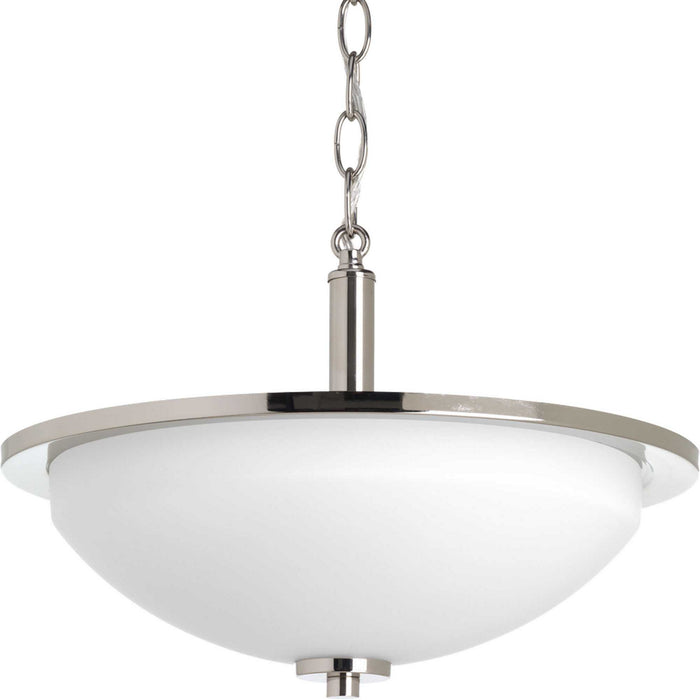Progress Lighting P3424-104 Two Light Semi-Flush Mount, Polished Nickel