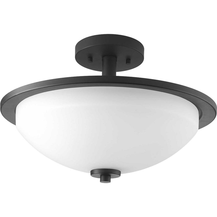 Progress Lighting P3424-31 Two Light Semi-Flush Mount, Black