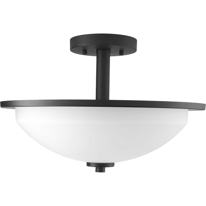 Progress Lighting P3424-31 Two Light Semi-Flush Mount, Black