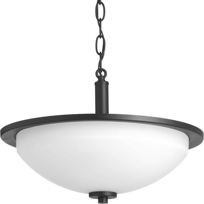 Progress Lighting P3424-31 Two Light Semi-Flush Mount, Black