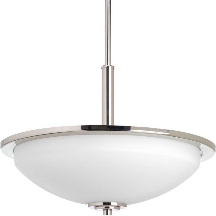Progress Lighting P3450-104 Three Light inverted pendant, Polished Nickel