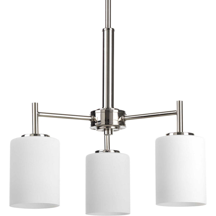 Progress Lighting P4318-104 Three Light Chandelier, Polished Nickel