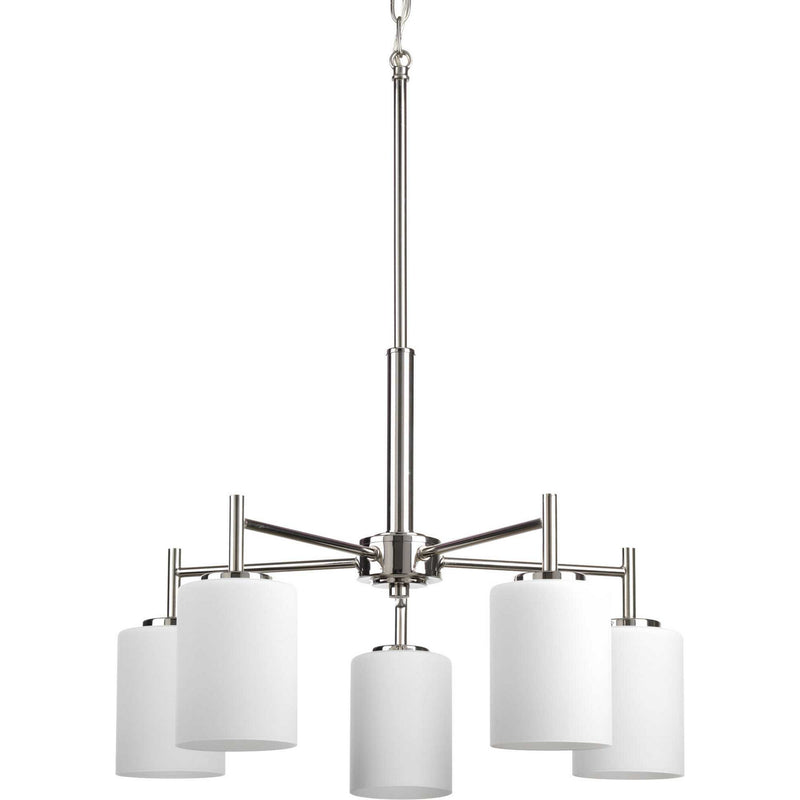 Progress Lighting P4319-104 Five Light Chandelier, Polished Nickel