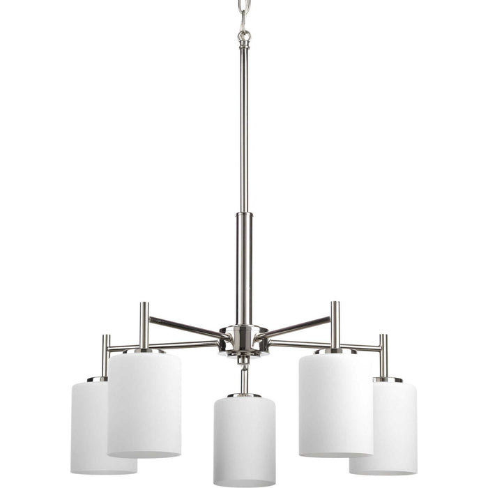 Progress Lighting P4319-104 Five Light Chandelier, Polished Nickel