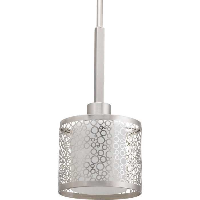 Progress Lighting P5038-09 One Light Mini Pendant, Brushed Nickel
