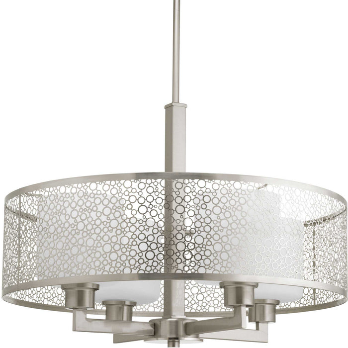 Progress Lighting P5156-09 Four Light Pendant, Brushed Nickel