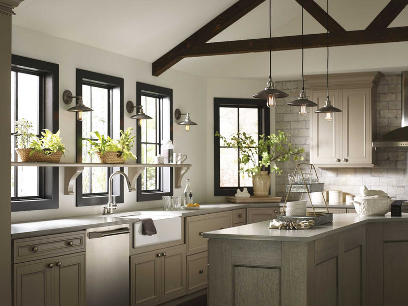 Progress Lighting P5161-81 One Light Pendant, Antique Nickel