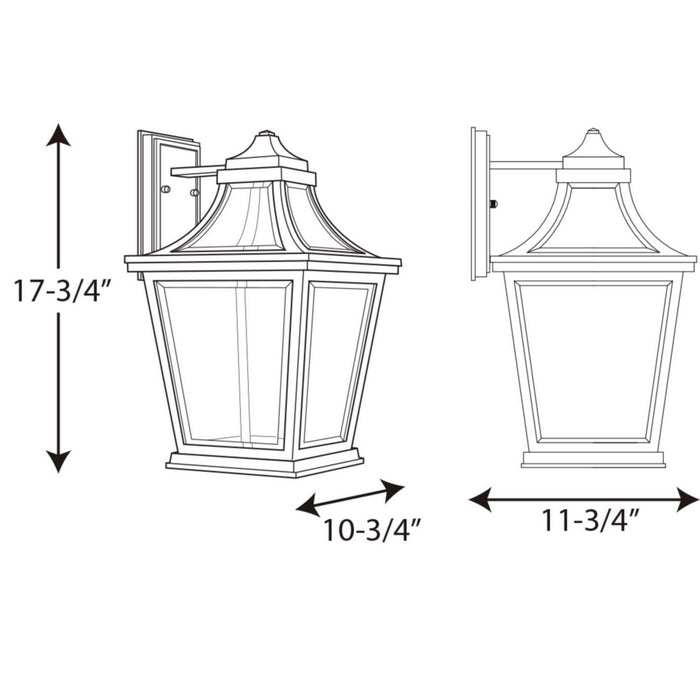 Progress Lighting P6058-3130K9 LED Wall Lantern, Black