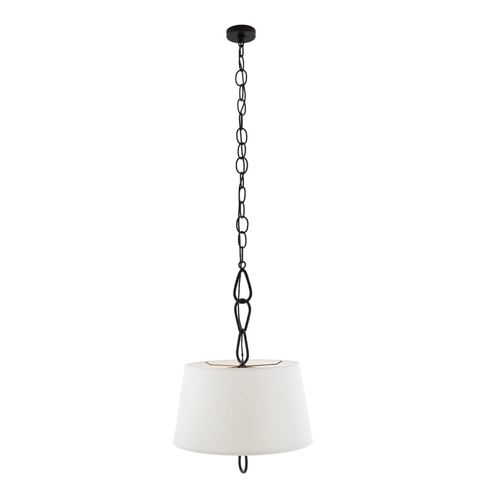 Arteriors 42048 Two Light Pendant, Blackened Iron