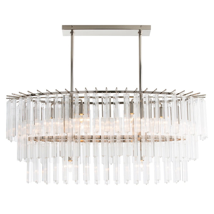 Arteriors 89009 Eight Light Chandelier, Clear