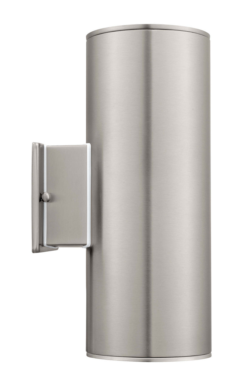 Eglo USA 90121A Two Light Outdoor Wall Mount, Stainless Steel