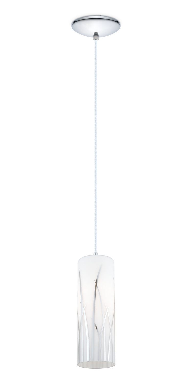 Eglo USA 92739A One Light Pendant, White/Chrome