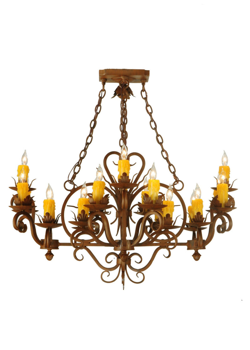 Meyda Tiffany 130490 20 Light Chandelier, Rustic Iron