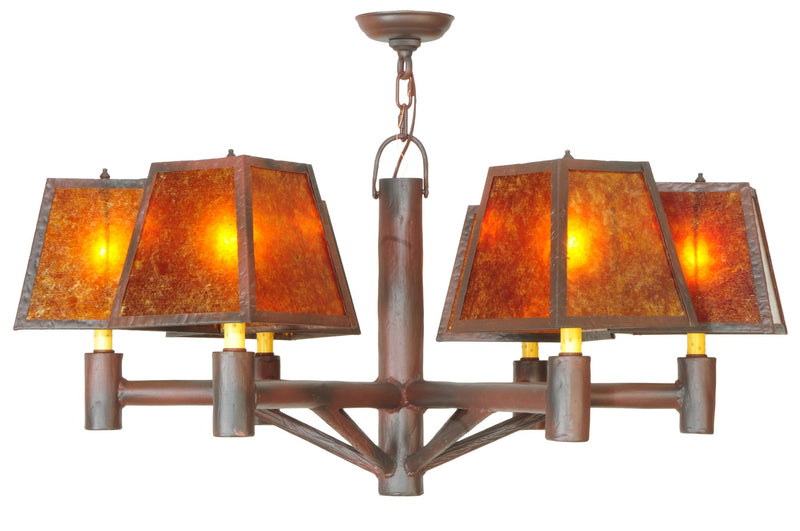 Meyda Tiffany 130500 Six Light Chandelier, Rust/Wrought Iron