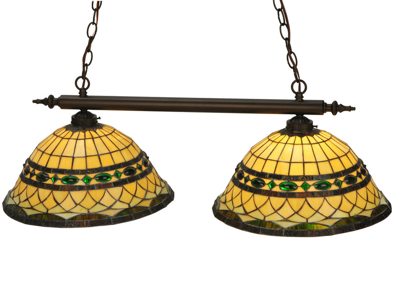 Meyda Tiffany 130629 Two Light Island Pendant, Mahogany Bronze