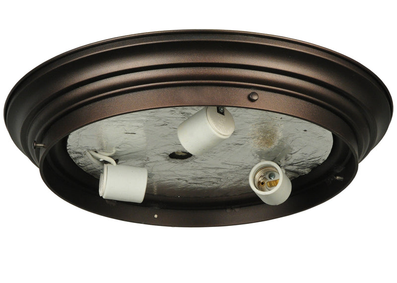 Meyda Tiffany 130632 Three Light Flushmount, Mahogany Bronze