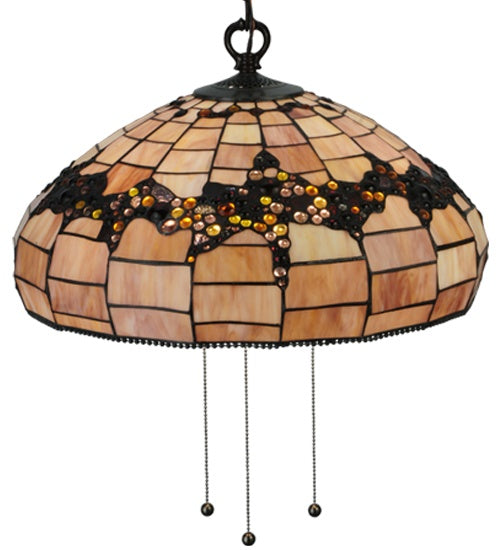 Meyda Tiffany 130699 Three Light Pendant, Mahogany Bronze