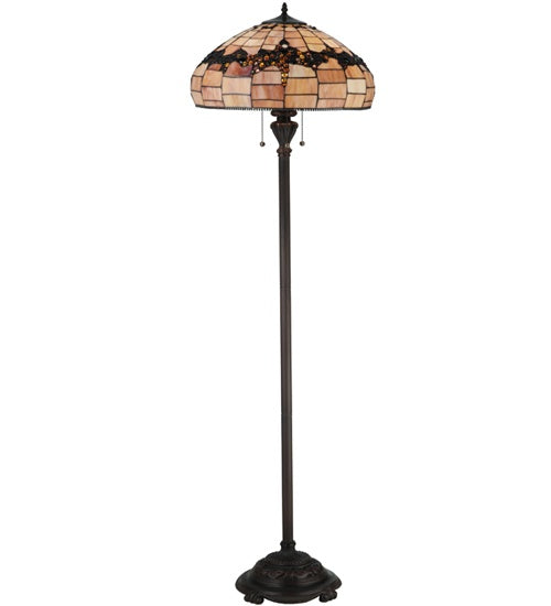 Meyda Tiffany 130700 Three Light Floor Lamp, Mahogany Bronze